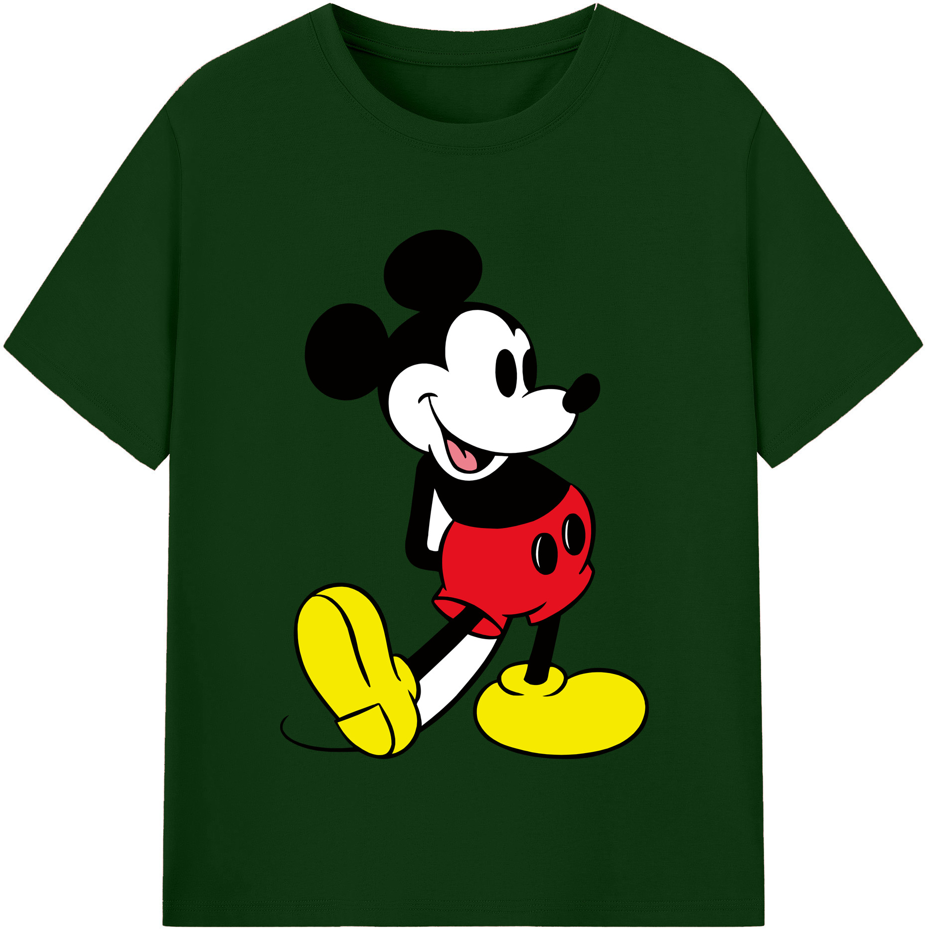 （画像用） ミッキーマウス Mickey Mouse 綿100％半袖Tシャツ（フロントプリント）